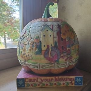 Heartwood Creek by Jim Shore 4005003 "Count Your Blessings" Pumpkin Scene Large